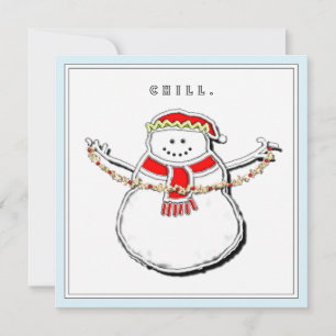 Christmas Snowman Holiday Card