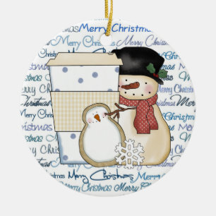 Christmas Snowman Holiday ornament