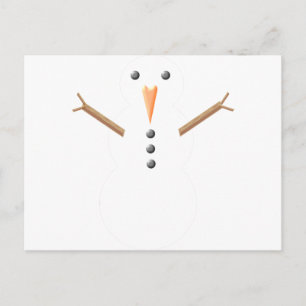 christmas snowman holiday postcard