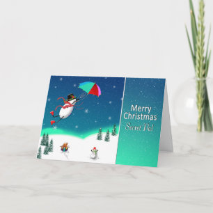 Christmas - Snowman in Flight - SECRET PAL Holiday Card