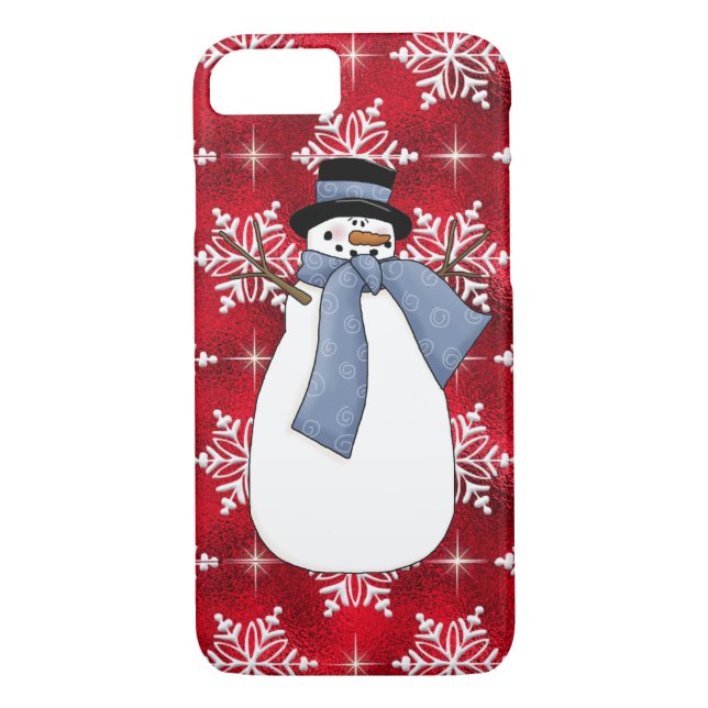 Christmas Snowman iPhone 7 barely there case (Back)