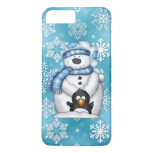 Christmas Snowman iPhone 7 plus barely there case (Back)