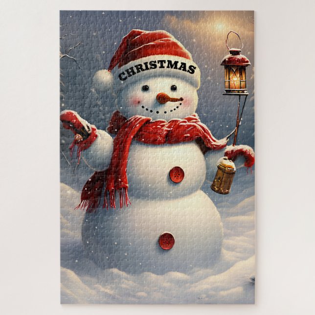 Christmas Snowman Jigsaw Puzzle (Vertical)