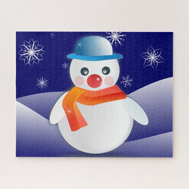 Christmas Snowman Jigsaw Puzzle (Horizontal)