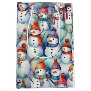 Christmas Snowman Kids Medium Gift Bag
