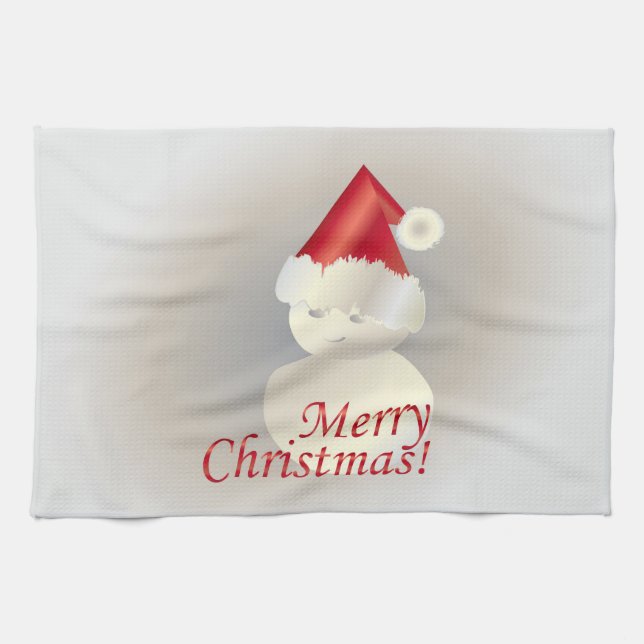 Christmas Snowman Kitchen Towel (Horizontal)