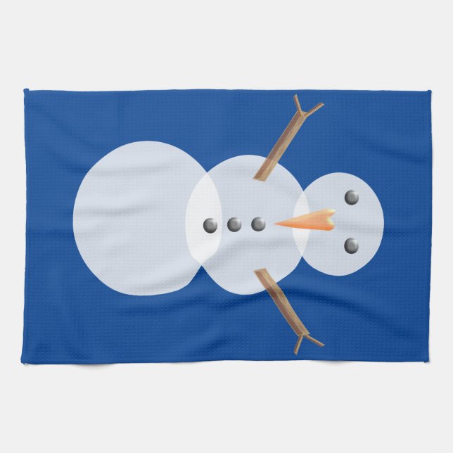 christmas snowman kitchen towel (Horizontal)