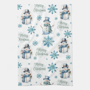 Christmas Snowman  Kitchen Towel