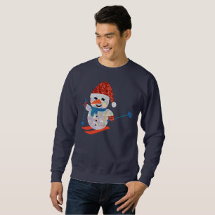 christmas snowman mens sweatshirt