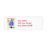 Christmas Snowman Merry Christmas Custom<br><div class="desc">Send seasons greetings with all your mail with this cute snowman Christmas return address label with the customizable words "Merry Christmas!" and your address or other information. Coordinate with matching Christmas cards or invitations. The snowman is wearing a turquoise and blue toboggan and scarf and a lavender purple sweater and...</div>