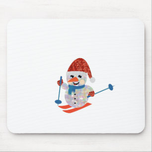 christmas snowman mouse pad