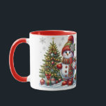Christmas Snowman mug<br><div class="desc">Christmas mug</div>