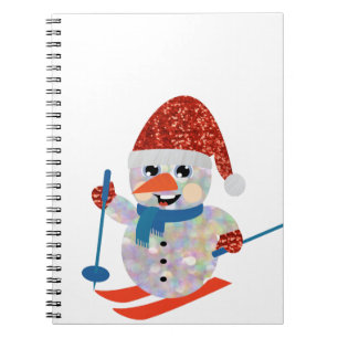 christmas snowman notebook