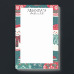 Christmas snowman pattern Notes<br><div class="desc">Customer specific christmas,  snowman design. Insert your name/text. You can personalize font,  colour,  etc. by further personalizing it.</div>