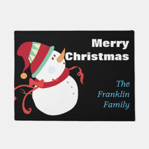 Christmas Snowman- Personalized Doormat