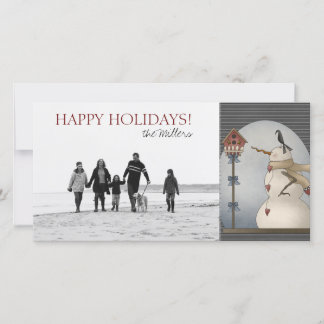 Christmas Snowman Photo Cards