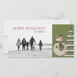 Christmas Snowman Photo Cards