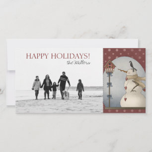 Christmas Snowman Photo Cards