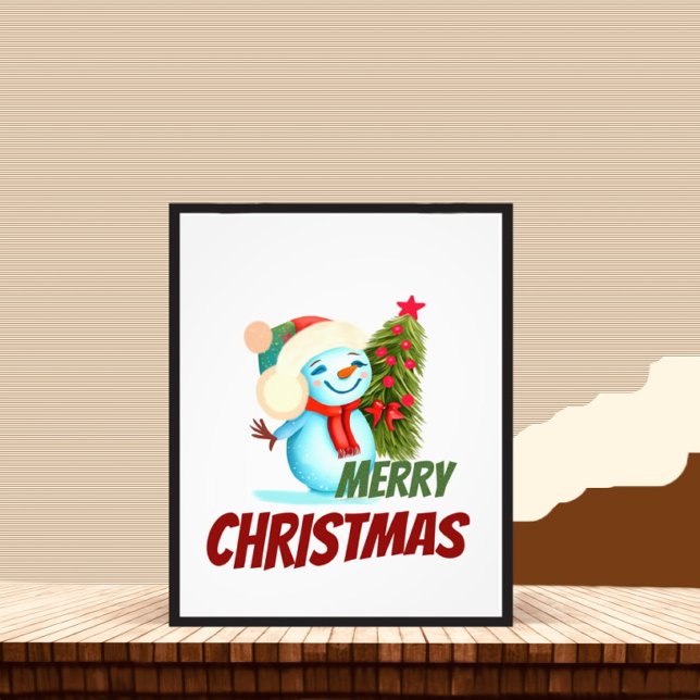 Christmas snowman photo print (Creator Uploaded)