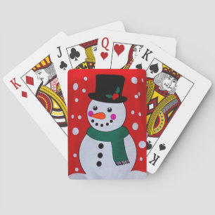 Christmas Snowman Playing Cards