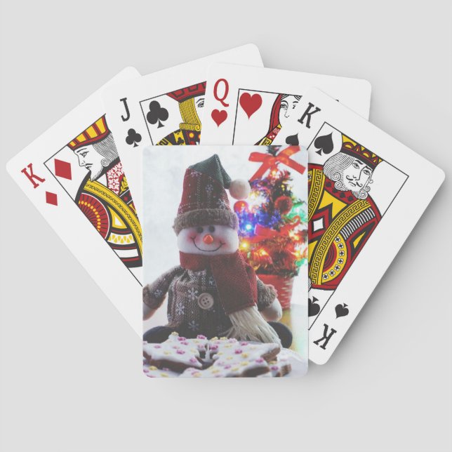 CHRISTMAS SNOWMAN PLAYING CARDS (Back)