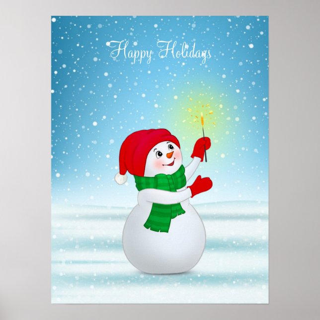 Christmas Snowman Poster (Front)