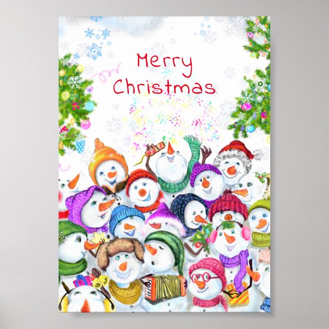 Christmas Snowman Poster (Front)