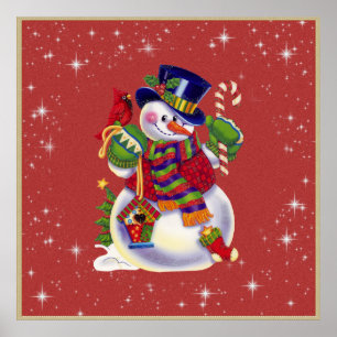 Christmas Snowman Poster