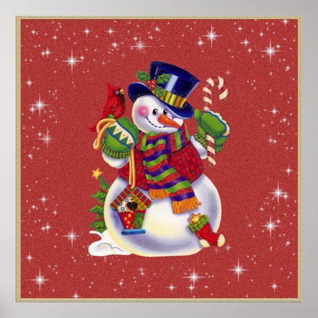 Christmas Snowman Poster (Front)