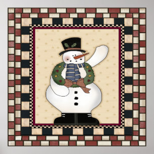 Christmas Snowman Poster