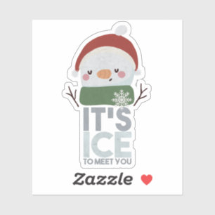 Christmas Snowman Pun: It's Ice to Meet You