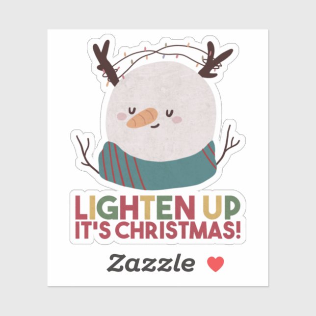 Christmas Snowman Pun: Lighten Up It's Christmas (Sheet)