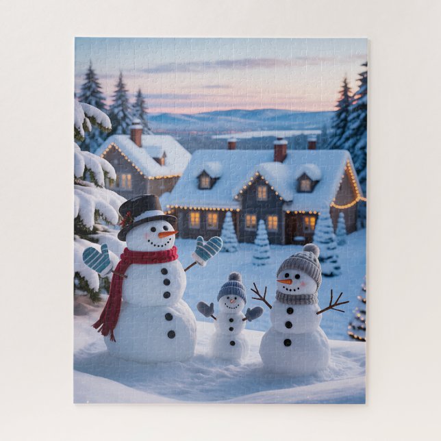Christmas Snowman Puzzle (Vertical)
