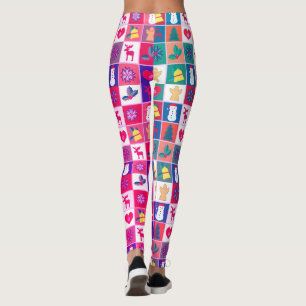 Christmas Snowman Reindeer Holiday Leggings