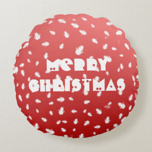 Christmas Snowman Round Pillow
