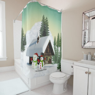 Christmas Snowman Scene
