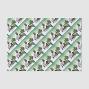 Christmas Snowman Scene Tissue Paper