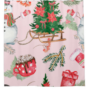 Christmas Snowman Seamless Pattern.