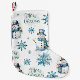 Christmas Snowman  Small Christmas Stocking