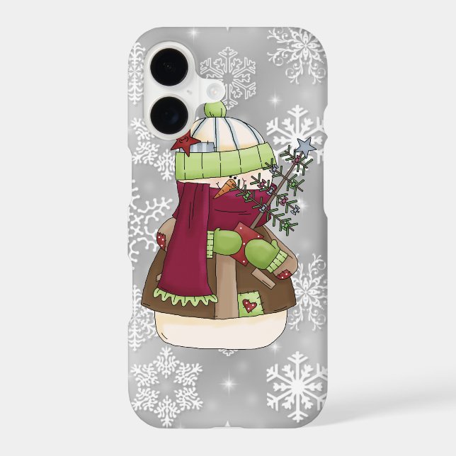 Christmas snowman snowflake iPhone 7 plus case (Back)