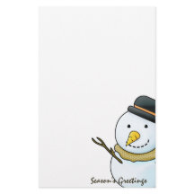 Christmas Snowman Stationery