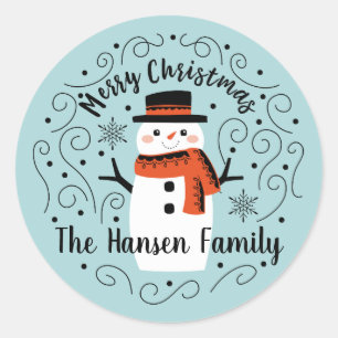 Christmas Snowman Sticker
