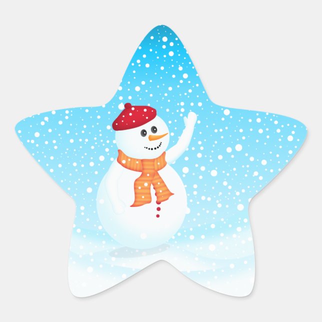 Christmas Snowman Sticker (Front)