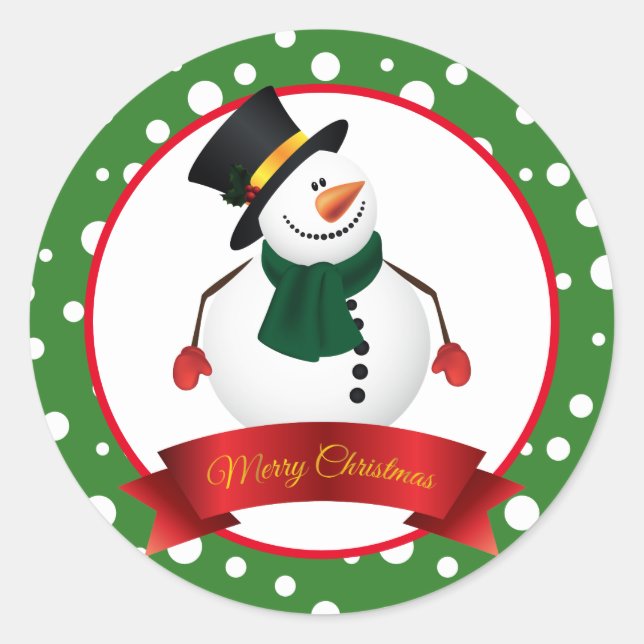 Christmas Snowman Stickers (Front)