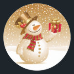 Christmas Snowman Stickers<br><div class="desc">Christmas Snowman Stickers</div>