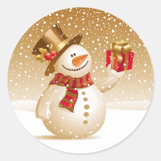 Christmas Snowman Stickers (Front)