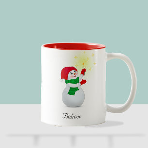Christmas Snowman T-Shirt Two-Tone Coffee Mug