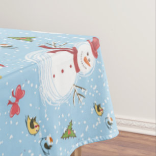 Christmas Snowman Tablecloth