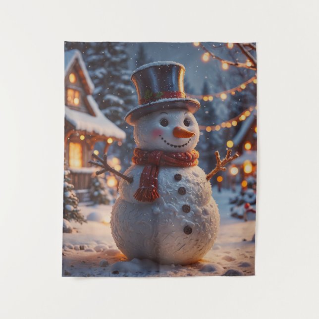 Christmas Snowman Tapestry (Front)