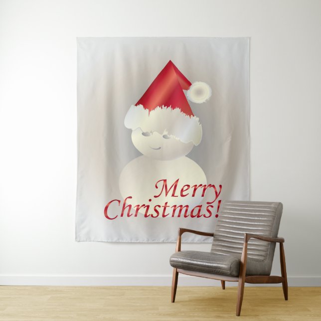 Christmas Snowman Tapestry (In Situ)